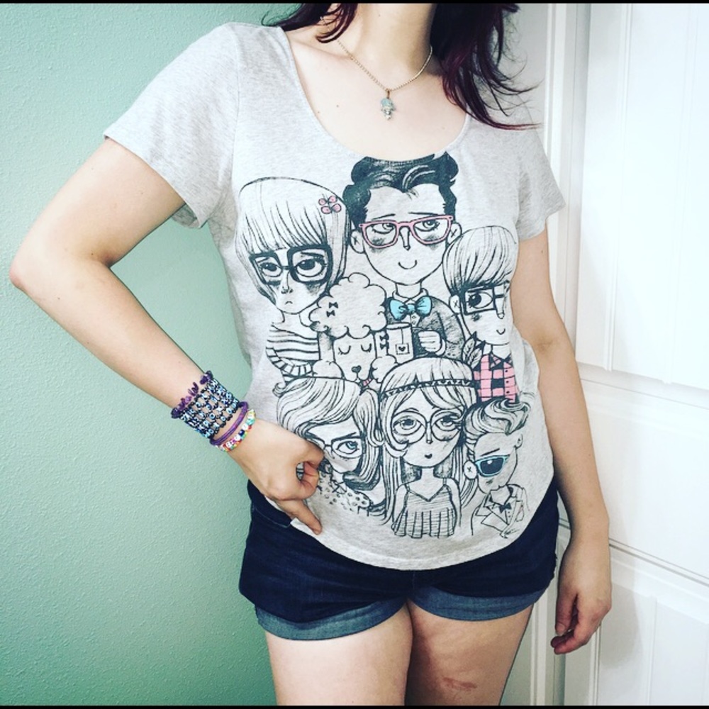 Forever 21 scoop neck hipster top